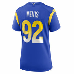 Harrison Mevis Los Angeles Rams Women's Team Game Jersey - Royal Jerseys