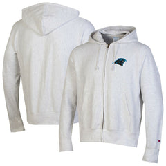 Carolina Panthers Champion Reverse Weave Full-Zip Hoodie - Gray Hoodies