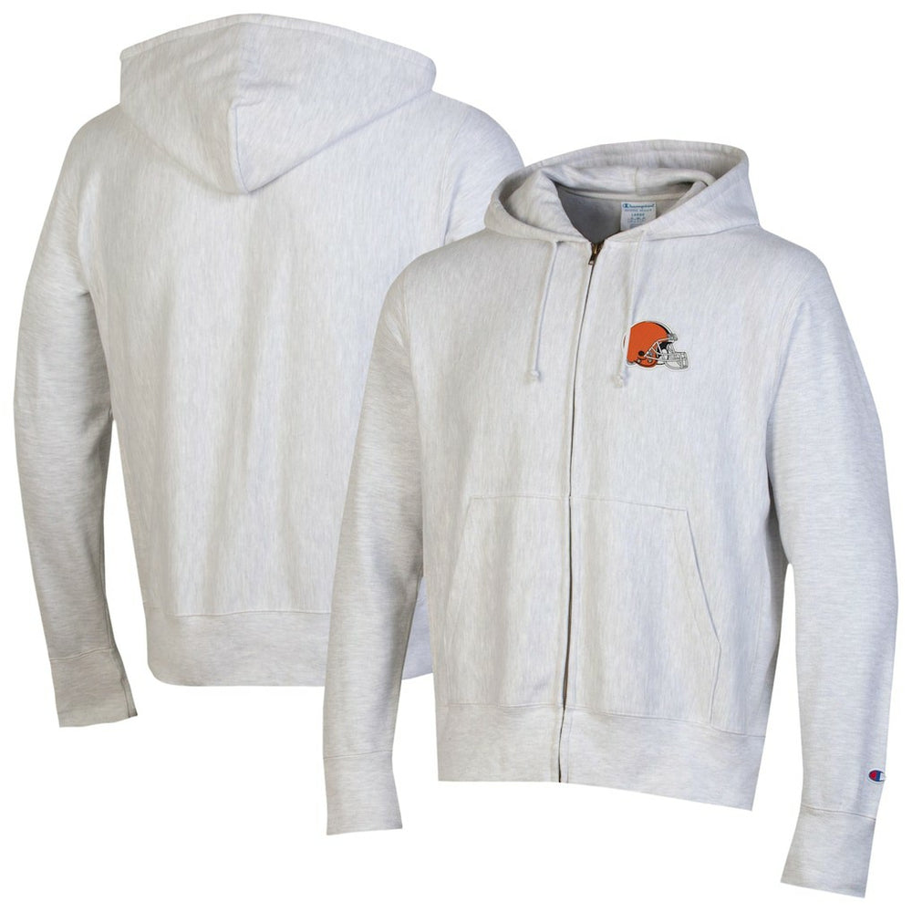 Cleveland Browns Champion Reverse Weave Full-Zip Hoodie - Gray Hoodies