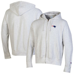 New England Patriots Champion Reverse Weave Full-Zip Hoodie - Gray Hoodies