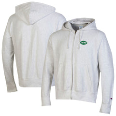 New York Jets Champion Reverse Weave Full-Zip Hoodie - Gray Hoodies