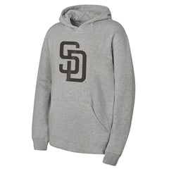 San Diego Padres Outerstuff Youth Primary Logo Fleece Hoodie - Gray Hoodies