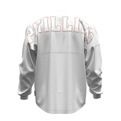 Philadelphia Phillies Fanatics Women's Baseball Stitch Spirit Jersey Long Sleeve T-Shirt - White Jerseys