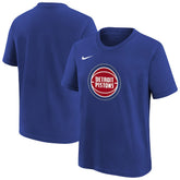 Detroit Pistons Youth Team Essential Logo T-Shirt Blue - Nike