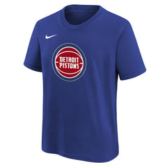 Detroit Pistons Youth Team Essential Logo T-Shirt Blue - Nike