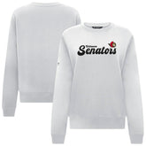 Ottawa Senators Levelwear Women's Yvette Big Script Tri-Blend Sweatshirt - White | US 203809126