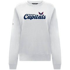 Washington Capitals Levelwear Women's Yvette Big Script Tri-Blend Sweatshirt - White | US 203809138