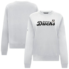 Anaheim Ducks Levelwear Women's Yvette Big Script Tri-Blend Sweatshirt - White | US 203809144