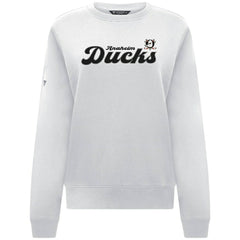 Anaheim Ducks Levelwear Women's Yvette Big Script Tri-Blend Sweatshirt - White | US 203809144