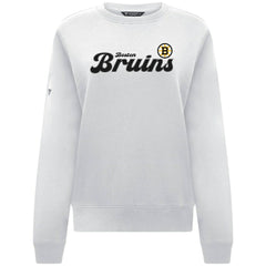 Boston Bruins Levelwear Women's Yvette Big Script Tri-Blend Sweatshirt - White | US 203809145