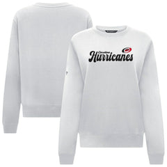 Carolina Hurricanes Levelwear Women's Yvette Big Script Tri-Blend Sweatshirt - White | US 203809148