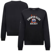 Edmonton Oilers Levelwear Women's Yvette Limelight Big Letter Sweatshirt - Black | US 203809163