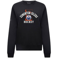 Edmonton Oilers Levelwear Women's Yvette Limelight Big Letter Sweatshirt - Black | US 203809163