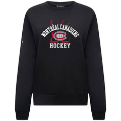 Montreal Canadiens Levelwear Women's Yvette Limelight Big Letter Sweatshirt - Black | US 203809168