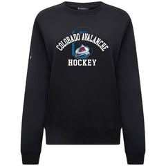 Colorado Avalanche Levelwear Women's Yvette Limelight Big Letter Sweatshirt - Black | US 203809171