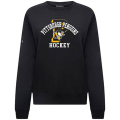 Pittsburgh Penguins Levelwear Women's Yvette Limelight Big Letter Sweatshirt - Black | US 203809183