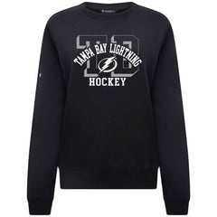Tampa Bay Lightning Levelwear Women's Yvette Limelight Big Letter Sweatshirt - Black | US 203809189