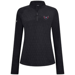 Washington Capitals Levelwear Women's Spike Raglan Quarter-Zip Top - Black | US 203809199