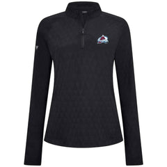 Colorado Avalanche Levelwear Women's Spike Raglan Quarter-Zip Top - Black | US 203809220