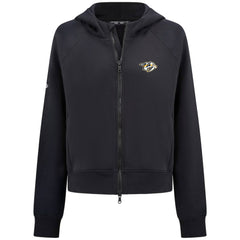 Nashville Predators Levelwear Women's Judd Raglan Full-Zip Hoodie - Black | US 203809223