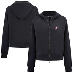 Columbus Blue Jackets Levelwear Women's Judd Raglan Full-Zip Hoodie - Black | US 203809229