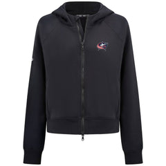 Columbus Blue Jackets Levelwear Women's Judd Raglan Full-Zip Hoodie - Black | US 203809229