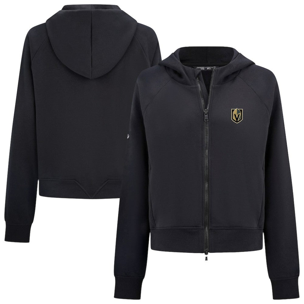 Vegas Golden Knights Levelwear Women's Judd Raglan Full-Zip Hoodie - Black | US 203809236