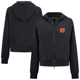 Calgary Flames Levelwear Women's Judd Raglan Full-Zip Hoodie - Black | US 203809244