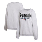 New England Patriots WEAR by Erin Andrews Women's Super Bowl LX Fleece Sweatshirt - Gray Sweatshirts