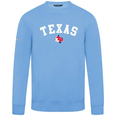 Texas Rangers Levelwear Zane Felt Arch Pullover Sweatshirt - Light Blue Pullover