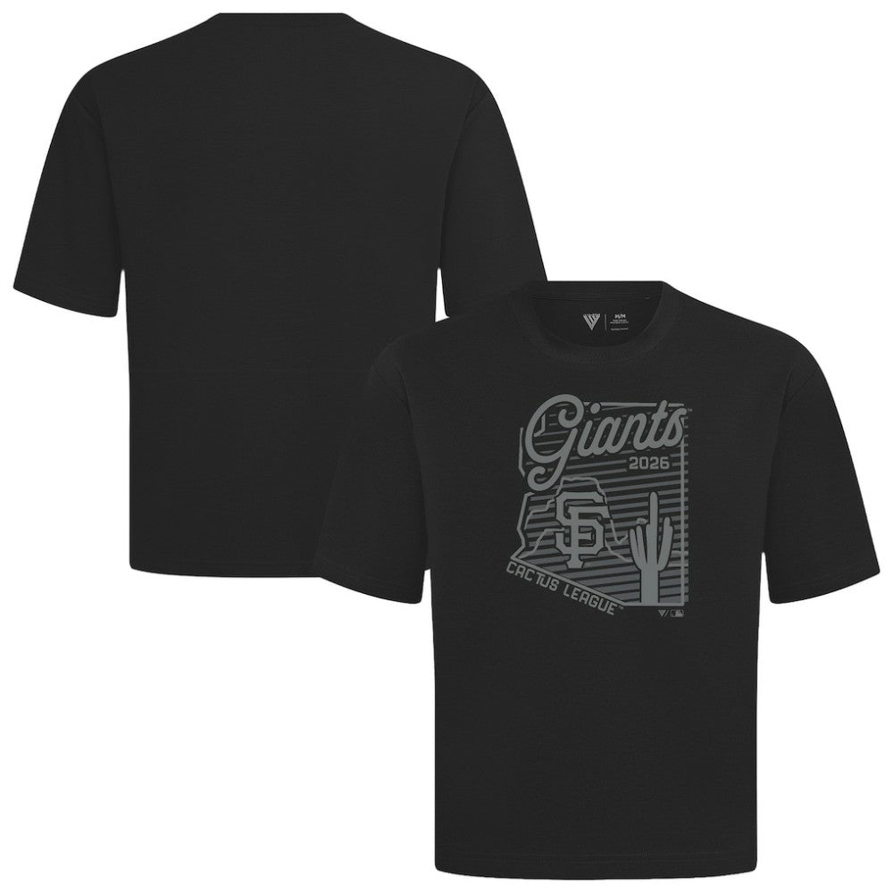 San Francisco Giants Levelwear Sunrise Luxe Signature Knit T-Shirt - Black T-shirts