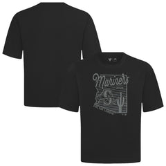 Seattle Mariners Levelwear Sunrise Luxe Signature Knit T-Shirt - Black T-shirts