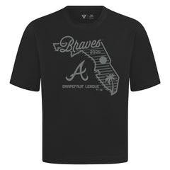 Atlanta Braves Levelwear Sunrise Luxe Signature Knit T-Shirt - Black T-shirts
