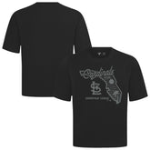 St. Louis Cardinals Levelwear Sunrise Luxe Signature Knit T-Shirt - Black T-shirts