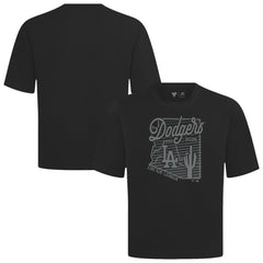Los Angeles Dodgers Levelwear Sunrise Luxe Signature Knit T-Shirt - Black T-shirts