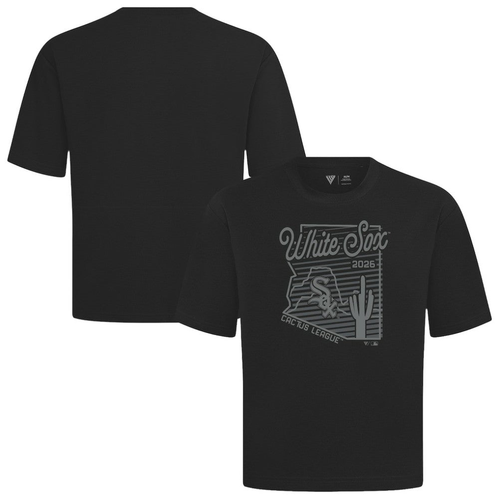 Chicago White Sox Levelwear Sunrise Luxe Signature Knit T-Shirt - Black T-shirts