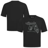 Baltimore Orioles Levelwear Sunrise Luxe Signature Knit T-Shirt - Black T-shirts