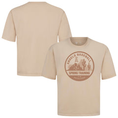 Los Angeles Angels Levelwear Spring Training Badge Luxe Signature Knit T-Shirt - Khaki T-shirts