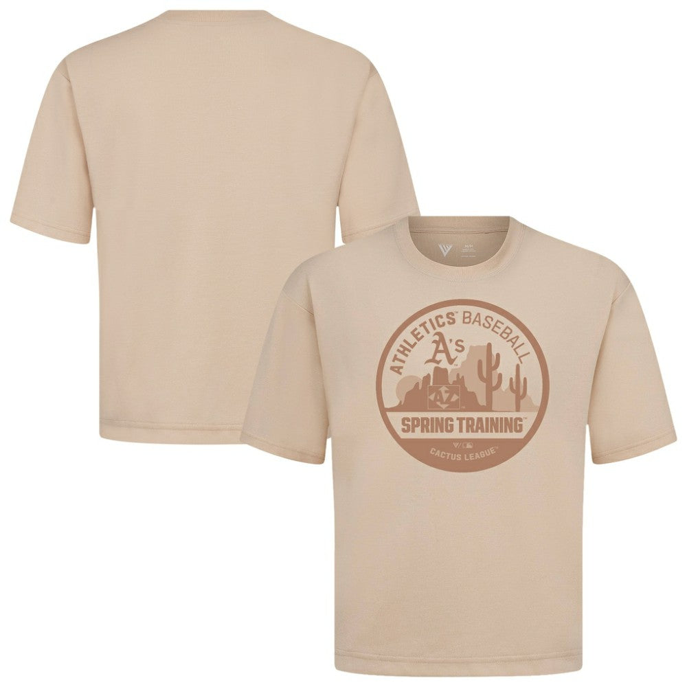 Athletics Levelwear Spring Training Badge Luxe Signature Knit T-Shirt - Khaki T-shirts