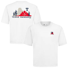 Texas Rangers Levelwear Luxe Signature Knit T-Shirt - White T-shirts