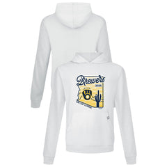Milwaukee Brewers Levelwear Sunrise Relay Hoodie - White Hoodies