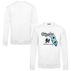Miami Marlins Levelwear Zane Sunrise Sweatshirt - White Sweatshirts