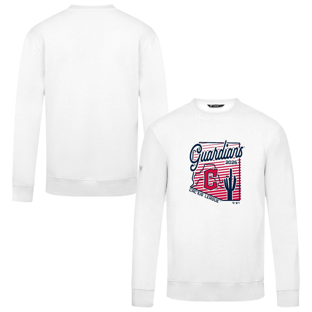 Cleveland Guardians Levelwear Zane Sunrise Sweatshirt - White Sweatshirts