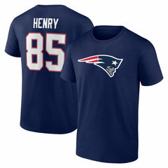 Hunter Henry New England Patriots Icon Name & Number T-Shirt - Navy T-shirts