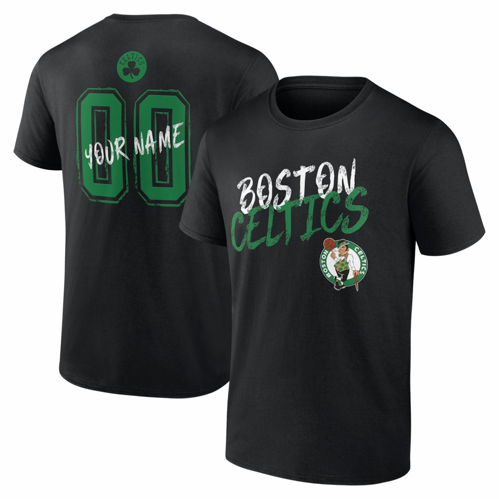 Boston Celtics Big & Tall Hustle Personalized Name & Number T-Shirt Black outlet