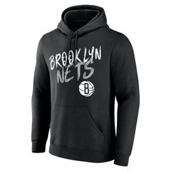 Brooklyn Nets Big & Tall Hustle Personalized Name & Number Hoodie Black
