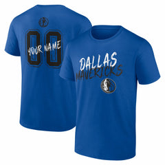 Dallas Mavericks Big & Tall Hustle Personalized Name & Number T-Shirt Blue
