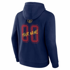 Denver Nuggets Big & Tall Hustle Personalized Name & Number Hoodie Navy