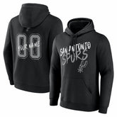 San Antonio Spurs Big & Tall Hustle Personalized Name & Number Hoodie Black