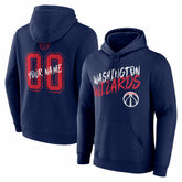 Washington Wizards Big & Tall Hustle Personalized Name & Number Hoodie Navy